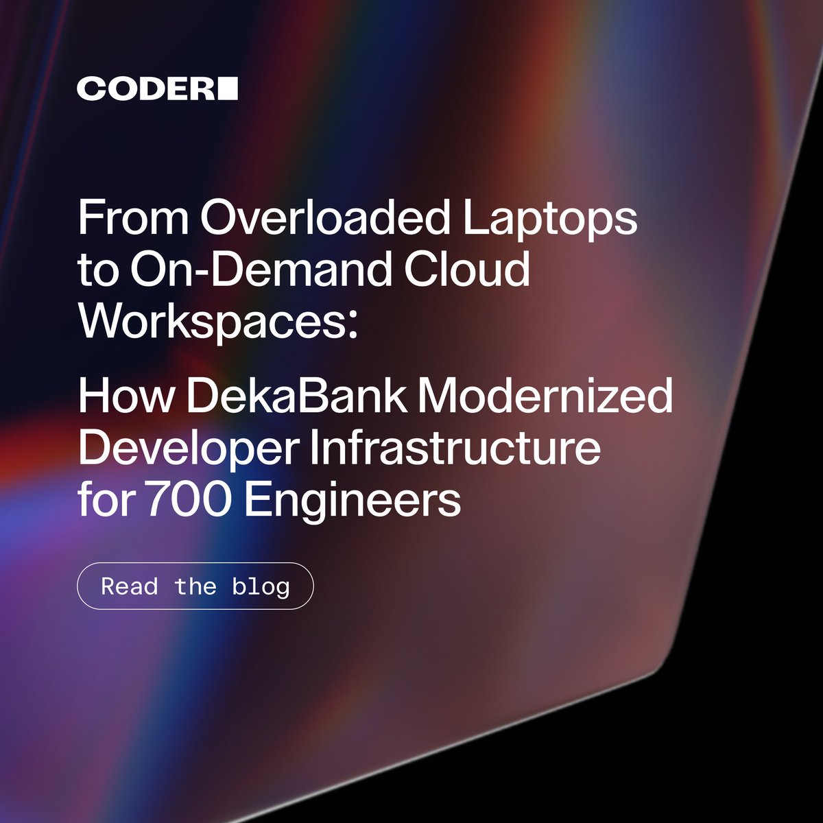 coderhq's tweet photo. New developers at DekaBank now write and deploy code on day one instead of waiting two to three weeks.

The bank runs self-hosted Coder workspaces inside its own network, so security approved the rollout through standard processes.

https://t.co/XLCBtcV6z6 https://t.co/FPwP9NUR4X