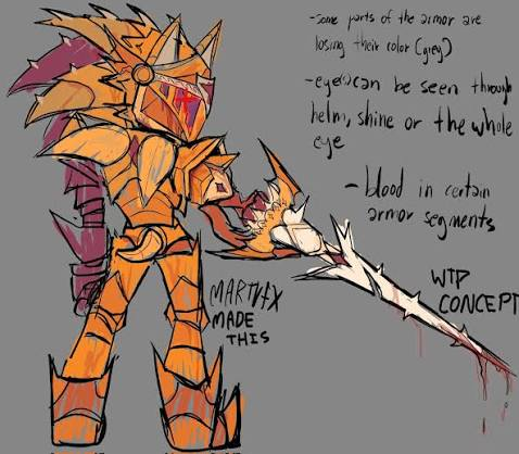 martvfxx's tweet photo. might not be into the EXE community as much but i really love seeing how much people love my knight kolossos design, you guys hyped that one up so much and i genuinely still feel really proud of that since it really felt like i had finally made something unique on my own. ty guys https://t.co/b8kJQr0kjE