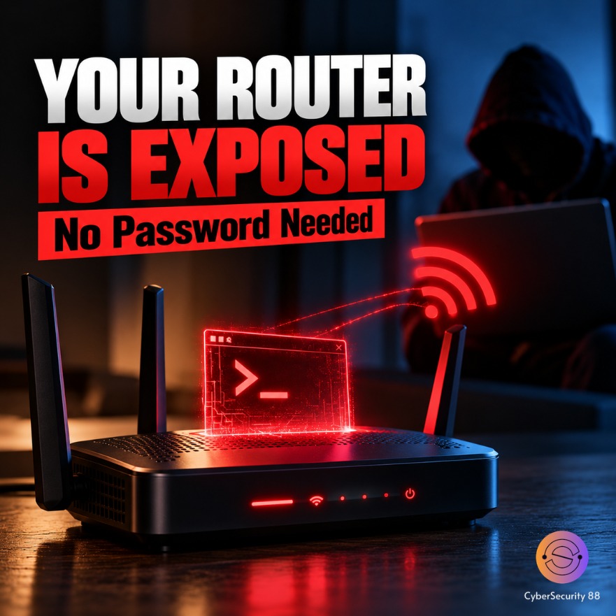 CSec88's tweet photo. Your Wi-Fi Router Could Be Hacked Without a Password 

What if someone could take control of your router without knowing your Wi-Fi password?

Full Story 👉
https://t.co/AMSSUcgBfu

#Cybersecurity #Broadcom #WiFiSecurity #NetworkSecurity #InfoSec #RouterSecurity #CyberThreats https://t.co/k7Z2oIhxo0