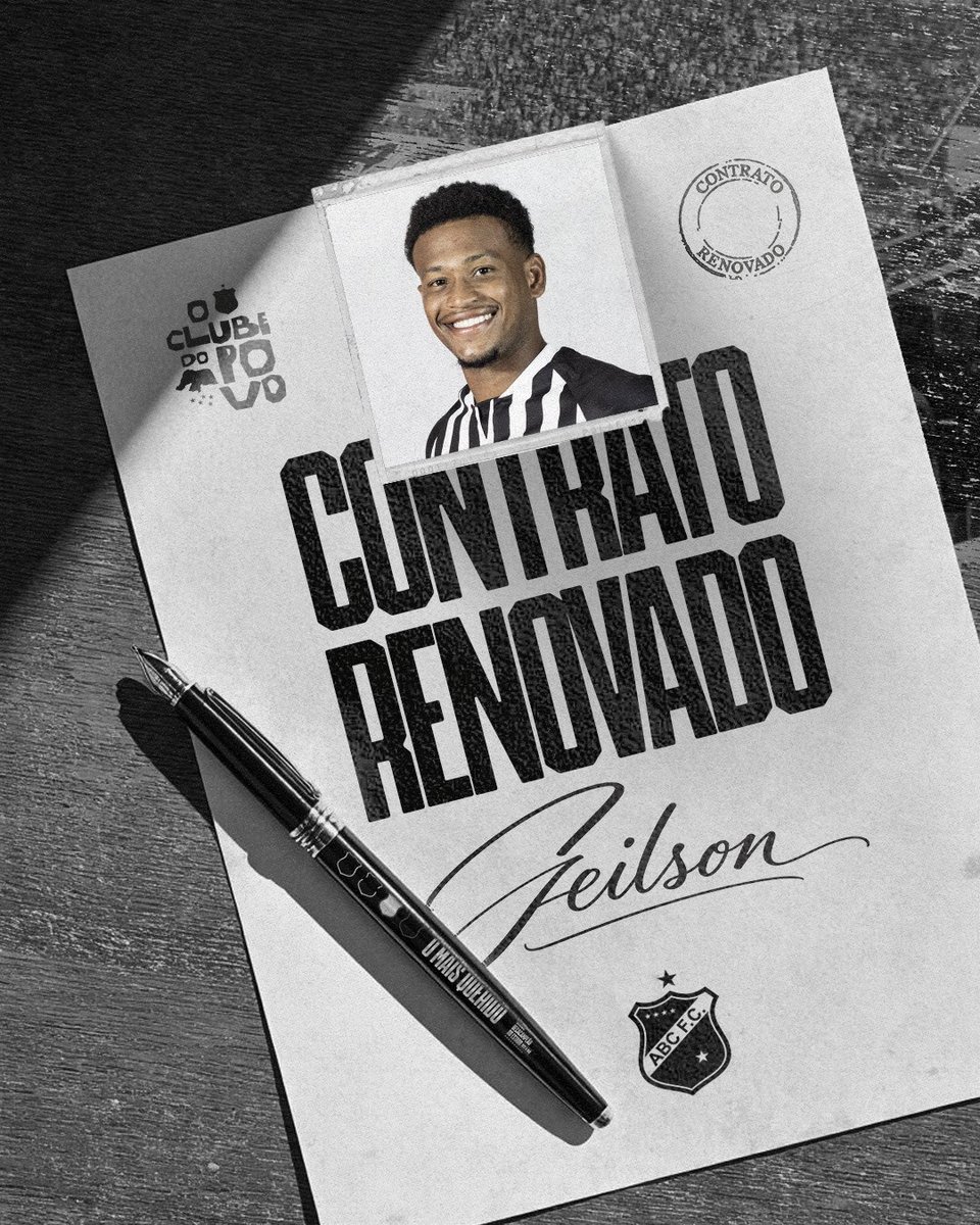 ABCFC's tweet photo. RENOVADO! Geilson segue no Mais Querido para 2027!

Com 31 jogos pelo Clube do Povo, foi peça fundamental para o acesso à Série C de 2026!

Seguimos juntos, GG! ⚫️⚪️

#ABCFC https://t.co/Bb3Mnyqj6g