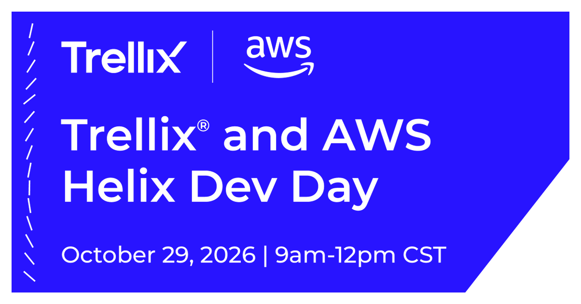 Trellix's tweet photo. On Oct 29, Join Trellix and @awscloud for an exclusive, interactive workshop where you’ll get hands-on experience with Trellix Helix! See how it can help SecOps teams detect threats faster, investigate with confidence, and respond in minutes.
Register now: https://t.co/gJKRqIIYSj https://t.co/E7sbKjRbn6