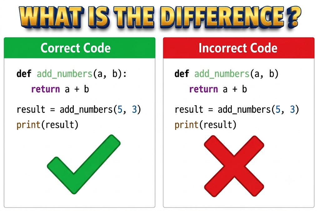 PythonPr's tweet photo. What is the Difference ? Comment your answer 💯 https://t.co/D5gd0eJaiA