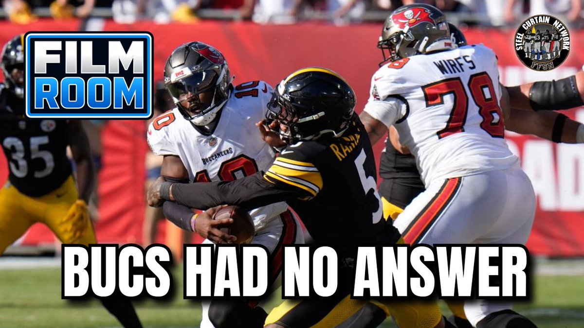 FansFirstSN's tweet photo. ICYMI: Patrick Graham picked the perfect time to bring pressure 👀 @KTSmithFootball shows how the Steelers blitz helped slam the door on Tampa Bay 🏈

YouTube 🎥 https://t.co/cIjhT0ycWr https://t.co/f4iSNWLDzH