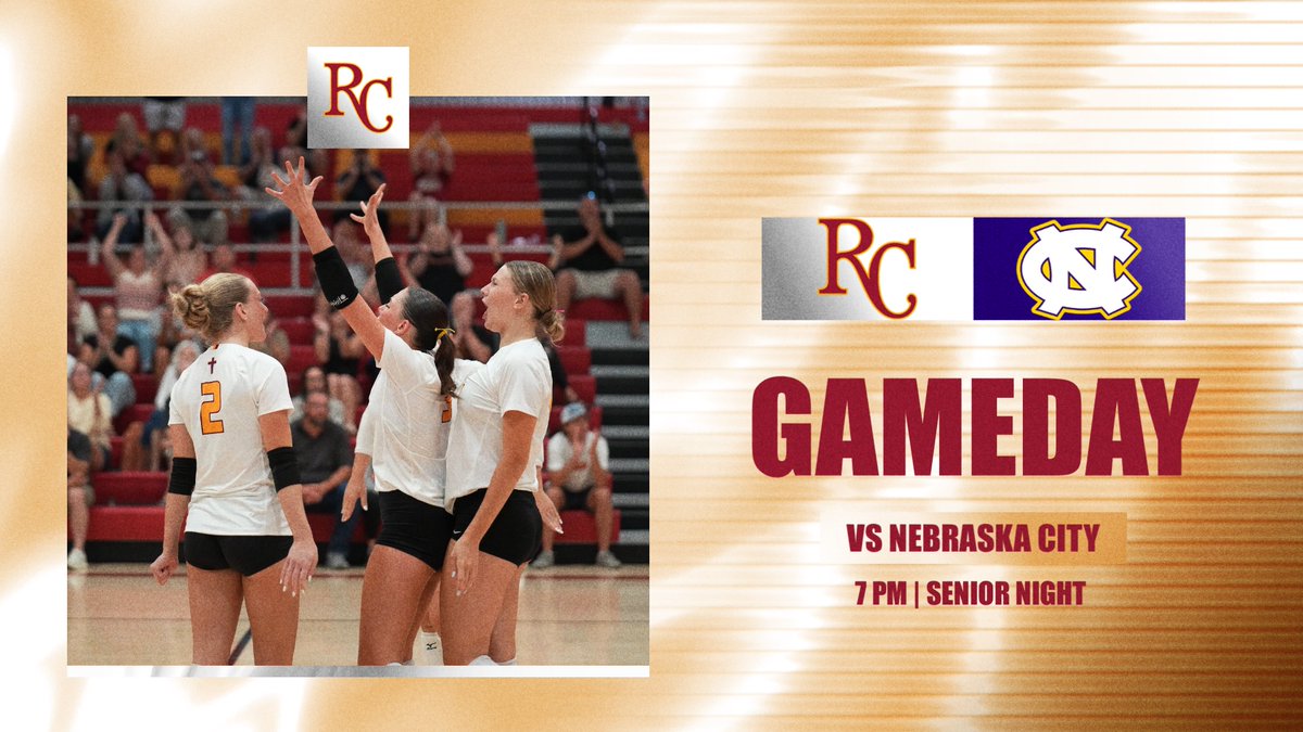 RCHS_Volleyball's tweet photo. SENIOR NIGHT! 

Come out and support your seniors tonight against Nebraska City🦁 https://t.co/jP3ZPGuFDt
