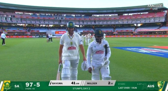 AryanGoel101922's tweet photo. A Day Of Complete Domination For Australia. They Bowled Very Accurately And With A Lot Of Control. Scott Boland Was Absolutely Unplayable And Took 4 Wickets. Only Temba Bavuma Batted Brilliantly And Is Fighting For South Africa Alone Without Any Support. Australia All Over SA https://t.co/gEtU2UTwNw