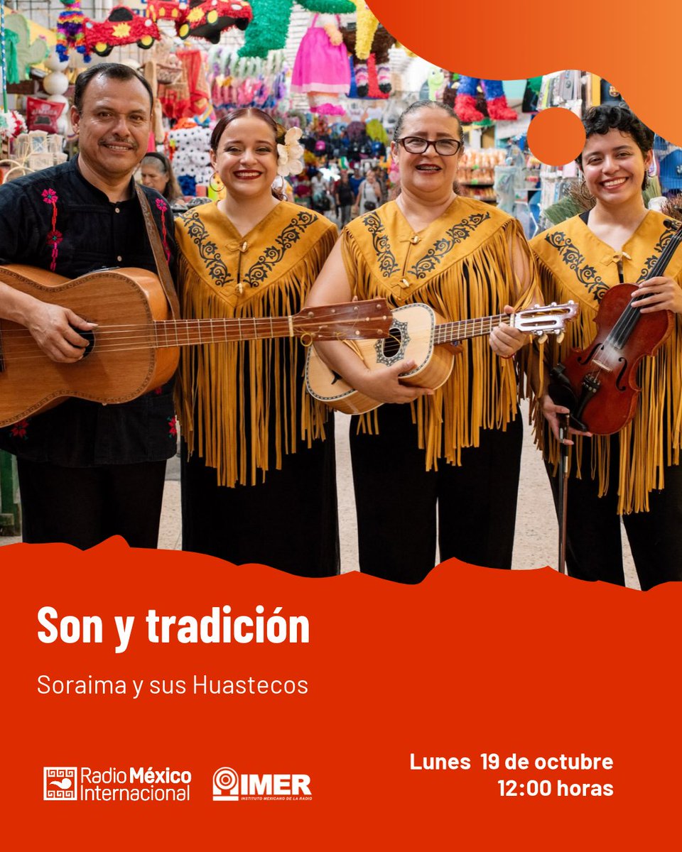 rmiimer's tweet photo. 🎶 #SonYTradición

Este lunes nos acercamos a la música de Soraima y sus Huastecos con una selección de huapangos poco conocidos que la intérprete e investigadora ha rescatado y documentado en sus discos. 🪕

⏰12 horas
🔴 https://t.co/d5qlmv4463 https://t.co/xOoMq7DhCe