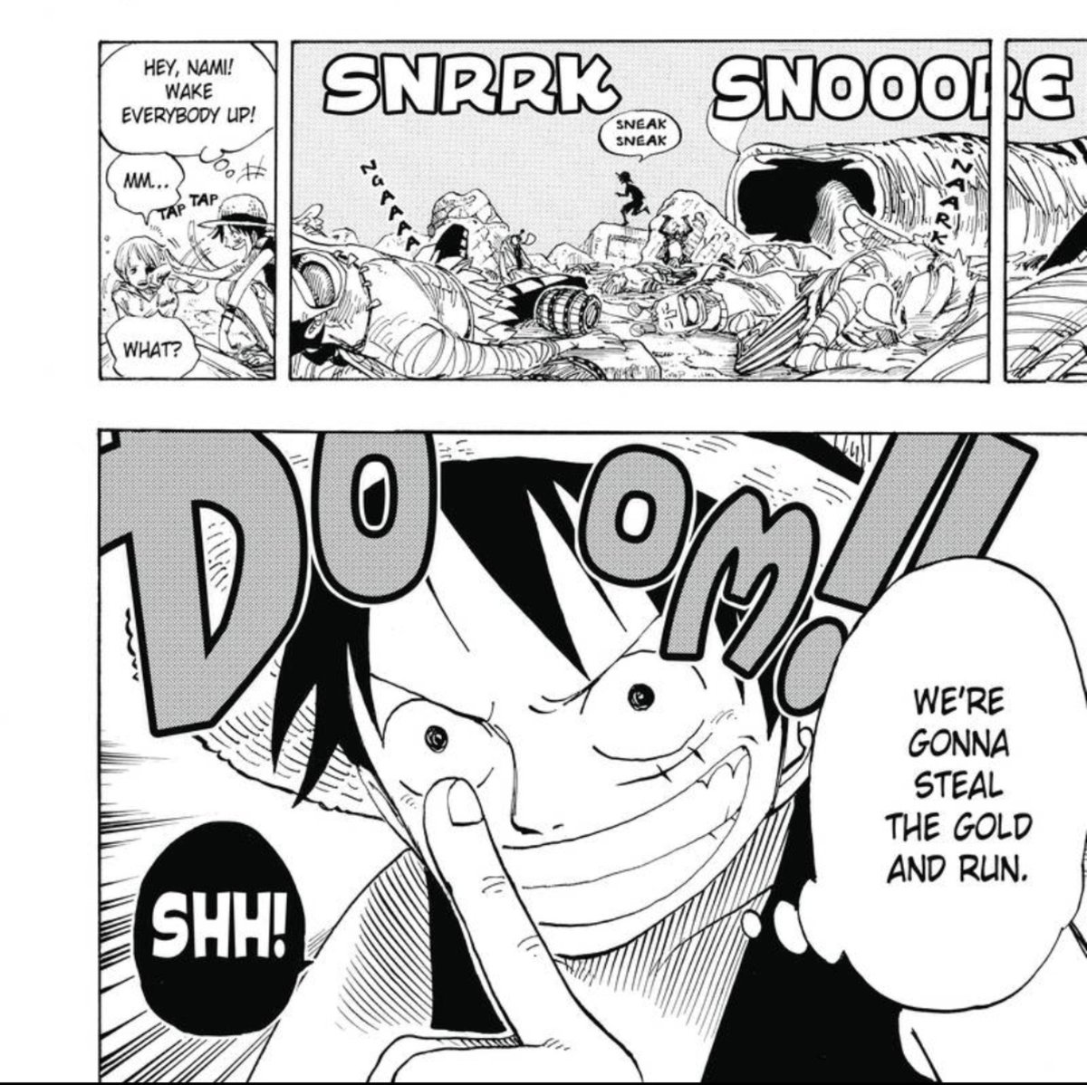 PrometheusVoid's tweet photo. Mind you they stole gold from Skypiea. A people they helped liberate. [Yeah they would've given the gold away to them anyway but the strawhats didn't know that.] https://t.co/sCCyIZpQXH