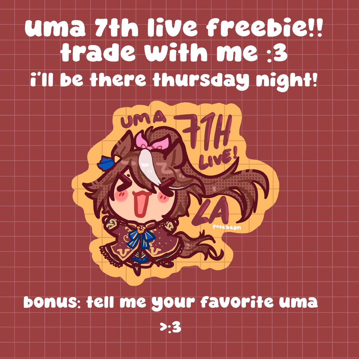 posebean's tweet photo. and a freebie if uma live actually happens...😢 https://t.co/BeQzb7Jcaw