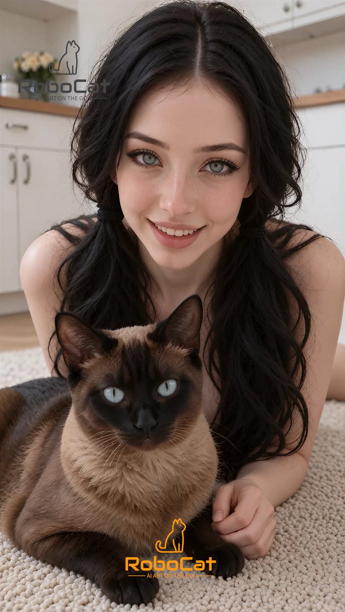 RobocatAI's tweet photo. Today a special appearance of #robocat itself with “his” friends, Robocat is male and loves female companion of almost all species… he is a Right wing enthusiast like any cat in the world, he likes to read #Nietzsche and watch #coraline film 🐈‍⬛💻 #sexy #pretty #girl #catgirl https://t.co/hPVzlokOPA