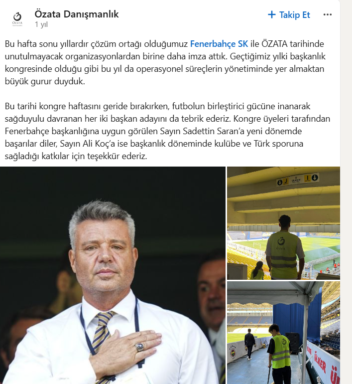 tollgaabeyy's tweet photo. SON DAKİKA !!  

fenerbahçe kulübün uzun yıllardır birlikte çalıştığı resmi operasyonel çözüm ortağı ve sponsoru olan ÖZATA firmasının tur şirketinin sahibi Bayram Özata kara para aklama suçundan dolayı tutuklama talebiyle mahkemeye sevk edildi.  

ÖZATA firmasının ortaklarından biride Aziz Yıldırım.