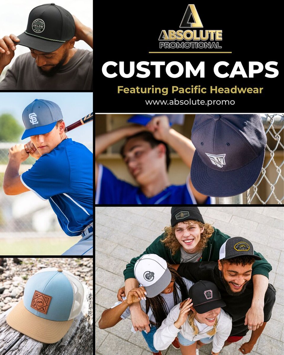 PromosAbsolute's tweet photo. Your logo looks better on a great cap. 🧢 We decorate Pacific Headwear caps with your brand. https://t.co/vVUQl7oRkH