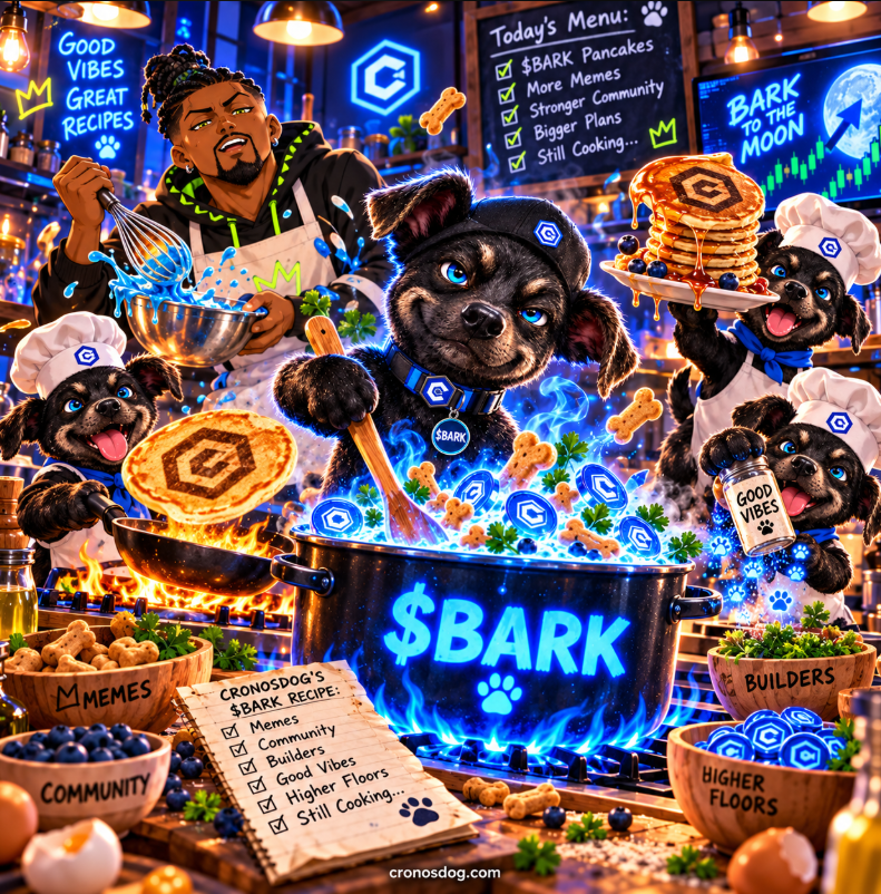 MarttinChriste1's tweet photo. @the_jujukey @FarhanOnChain @Torchpaddotfun @tegiszn You said cooking… so we brought the whole kitchen. 👨‍🍳🐶🔥
$BARK is on the menu now.

#Cronos #BARK https://t.co/TuR0n4TjXy