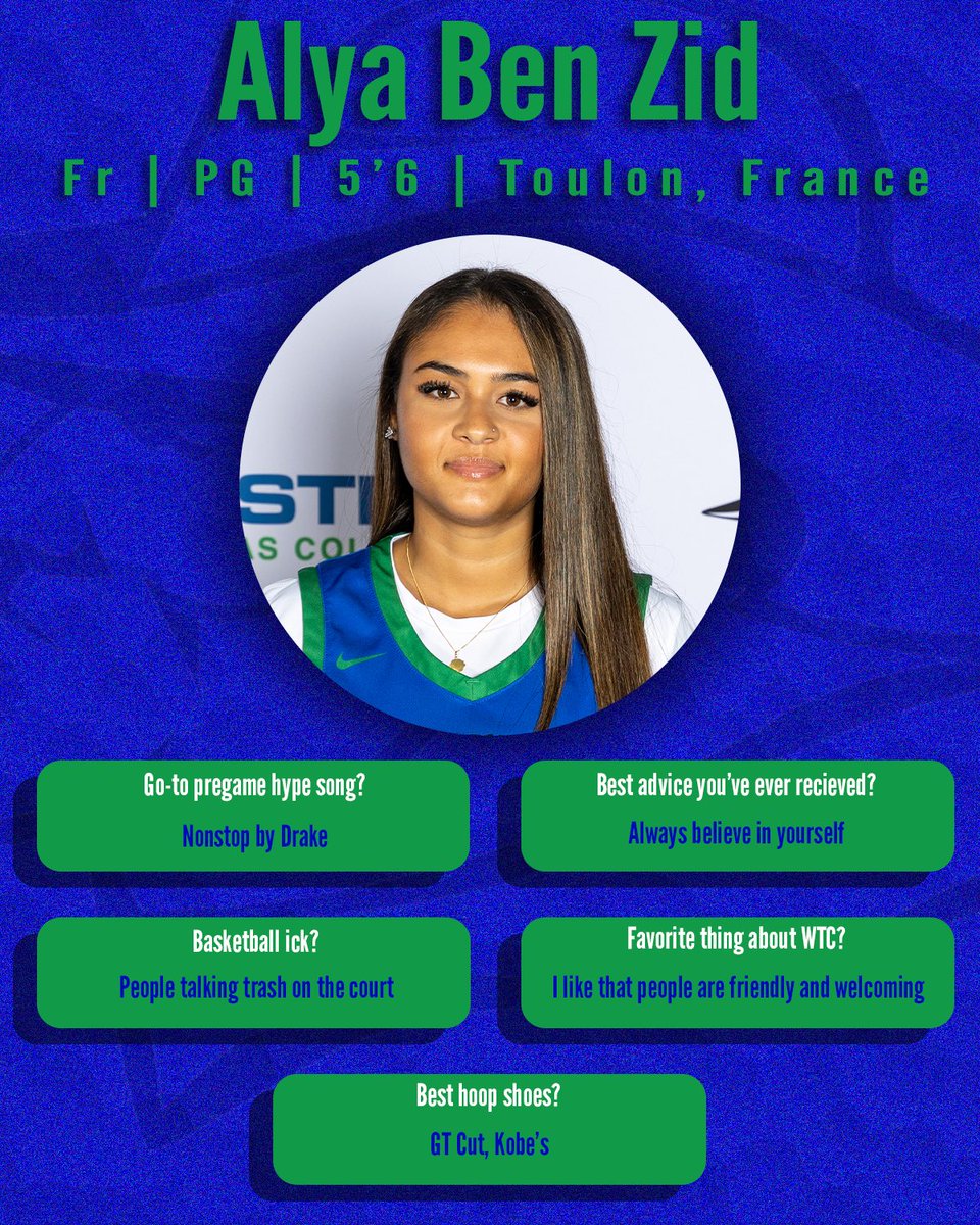 WTCHoops's tweet photo. Meet our Alya Ben Zid‼️

#GoLadyWesterners #WTCWBB https://t.co/pUttjnJ6Jz