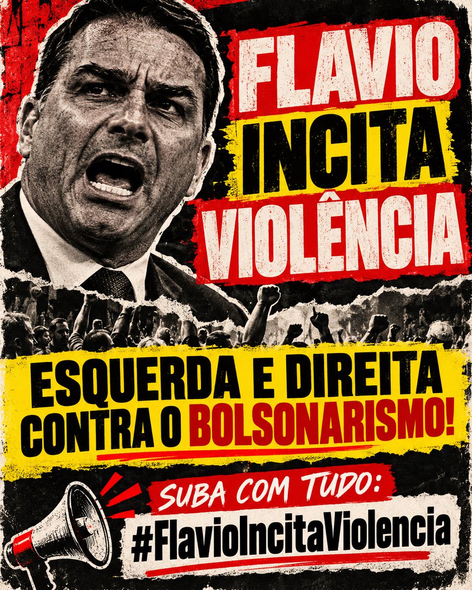 lazarorosa25's tweet photo. 🚨 ATENÇÃO, MILITÂNCIA! MAIS UMA TAG URGENTE:

Explodam:
#FlavioIncitaViolencia

Estamos presenciando uma onda de violência de bolsonaristas contra apoiadores de Lula e contra quem pensa diferente deles. Vamos expor todos esses casos e mostrar ao povo como seria o Brasil com Flávio Bolsonaro na Presidência.

Esquerda e direita contra o bolsonarismo. Pra cima!

#MelhorasJanones