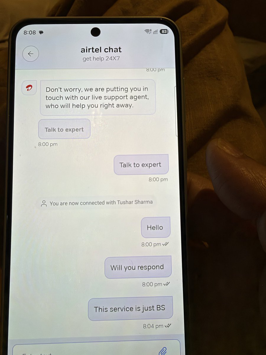 sfkarim's tweet photo. This is BS #CustomerSupport #CustomerExperience #Airtel https://t.co/3SjTxiztwX