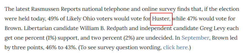 LeveragedFun's tweet photo. @chriswithans they are actually showing a lead for Jon Huster. we dont know how Husted is doing

i will look forward to their polling of Ray Copper next https://t.co/6aOTdPZTsa
