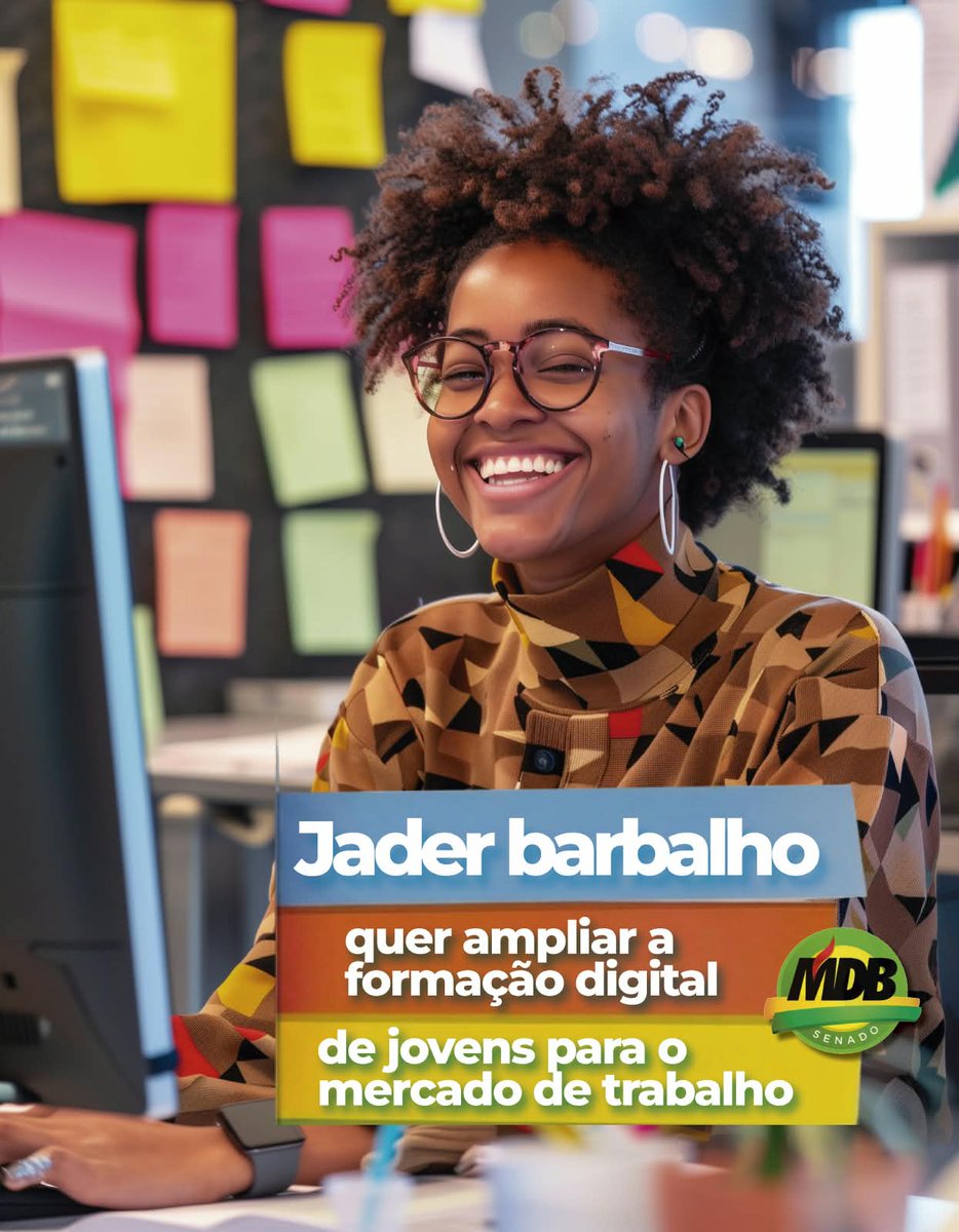 mdbnosenado's tweet photo. O senador @jader_barbalho (MDB-PA) apresentou o PL 5492/2026, que cria o Programa Jovem Aprendiz Digital, com formação em programação, inteligência artificial e segurança da informação, priorizando jovens de escolas públicas e em vulnerabilidade social.
#MDB #MDBnoSenado https://t.co/kBBxZ7n4ix