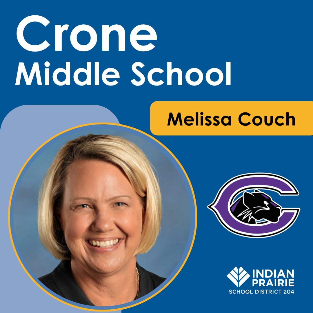 ipsd204's tweet photo. Happy Principal Appreciation Week to Melissa Couch at Crone Middle School!
Thank you for your leadership and everything you do to support our students and staff. We appreciate you!
#PrincipalAppreciationWeek #ThankAPrincipal @CroneSchool https://t.co/VOqkOcTXe3