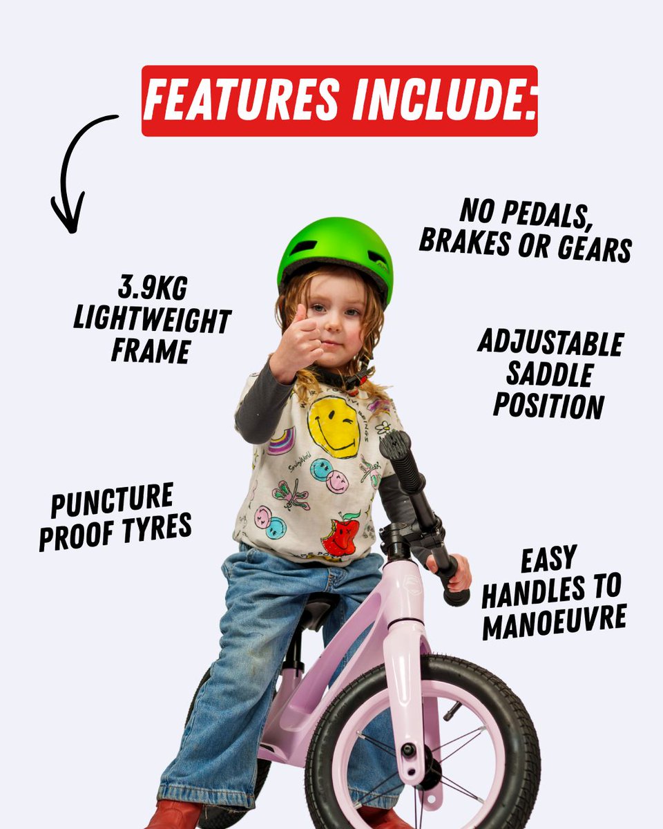 Shyrebikes's tweet photo. Re-introducing our Shyre Myndie... 🚲️ 🥳 

Our adorable Shyre Balance Bike, named after the great Long Mynd in Church Stretton. It is available in 5 colour ways and even has a 14" wheel upgrade to extend its life.

➡️ https://t.co/a0njRV4QmR https://t.co/6rnkICFh3c