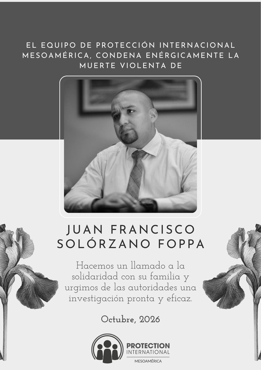 PImesoamerica's tweet photo. Este hecho no debe quedar impune. La muerte de Juan Francisco Solórzano Foppa enluta a más que una familia. https://t.co/Q392PR5I7X