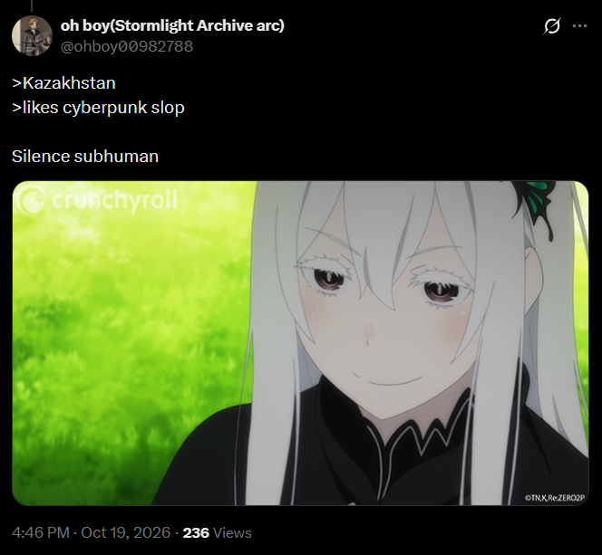 dreadtitania's tweet photo. All this over a 6.5/10 anime https://t.co/C9KyOw7xCt