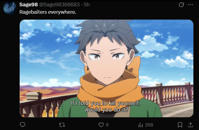 dreadtitania's tweet photo. All this over a 6.5/10 anime https://t.co/C9KyOw7xCt