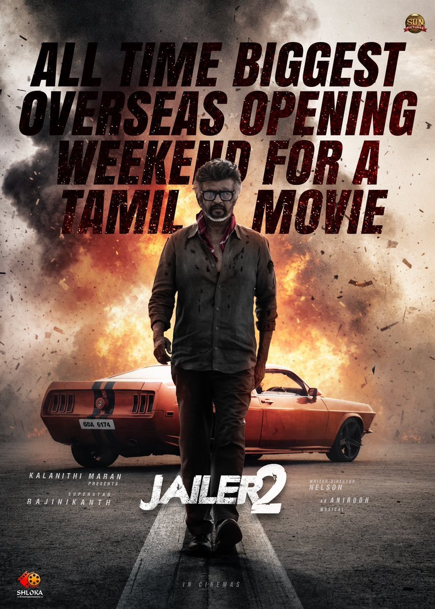 Krlives's tweet photo. HISTORY HAS BEEN CREATED! π₯π₯
SUPERSTAR #Rajinikanth's #Jailer2 has delivered the ALL-TIME BIGGEST OVERSEAS OPENING WEEKEND FOR A KOLLYWOOD FILM! π₯π
THALAIVAR STORMED THE GLOBAL BOX OFFICE AND REWROTE HISTORY IN STYLE! ππ₯
#Jailer2RAMPAGE π₯ https://t.co/v4tMX8KECg