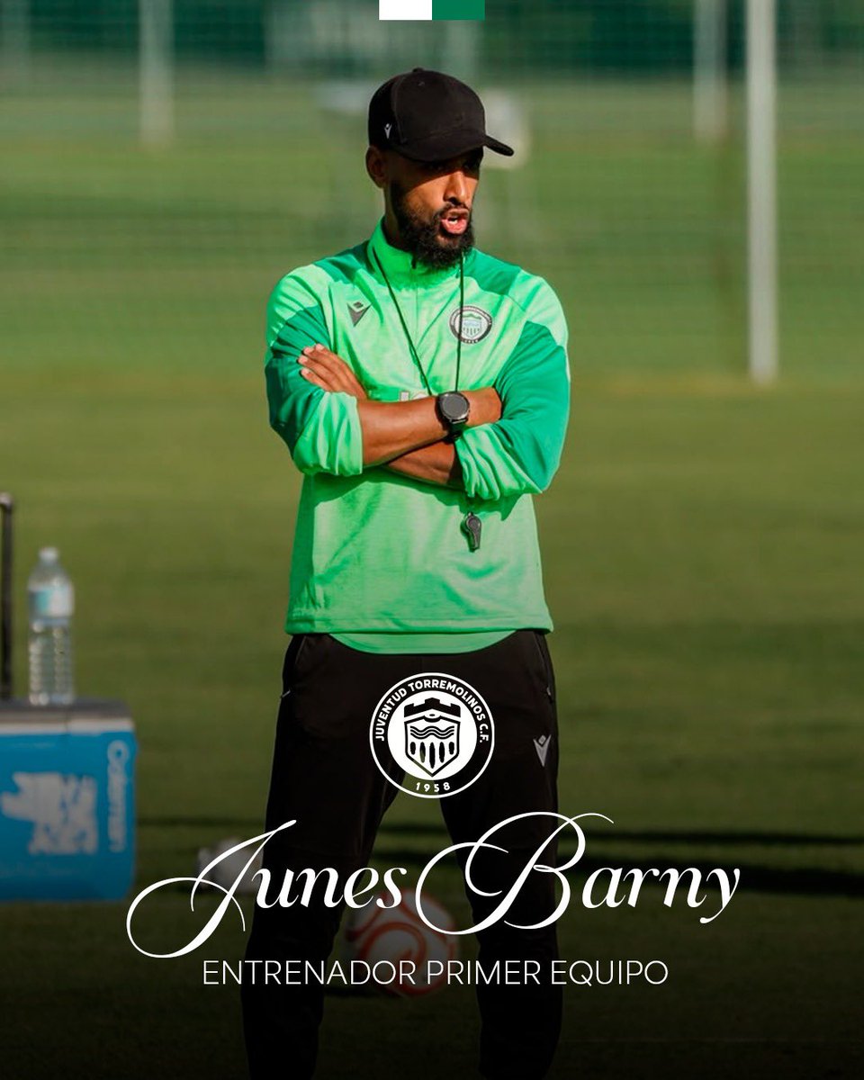 JTorremolinosCF's tweet photo. ℹ️ 𝗖𝗢𝗠𝗨𝗡𝗜𝗖𝗔𝗗𝗢 𝗢𝗙𝗜𝗖𝗜𝗔𝗟 | Junes Barny continuará al frente del primer equipo del Juventud Torremolinos CF.

🔗 Comunicado completo: https://t.co/JAsElnZNG5 https://t.co/GWQjTCYbxT