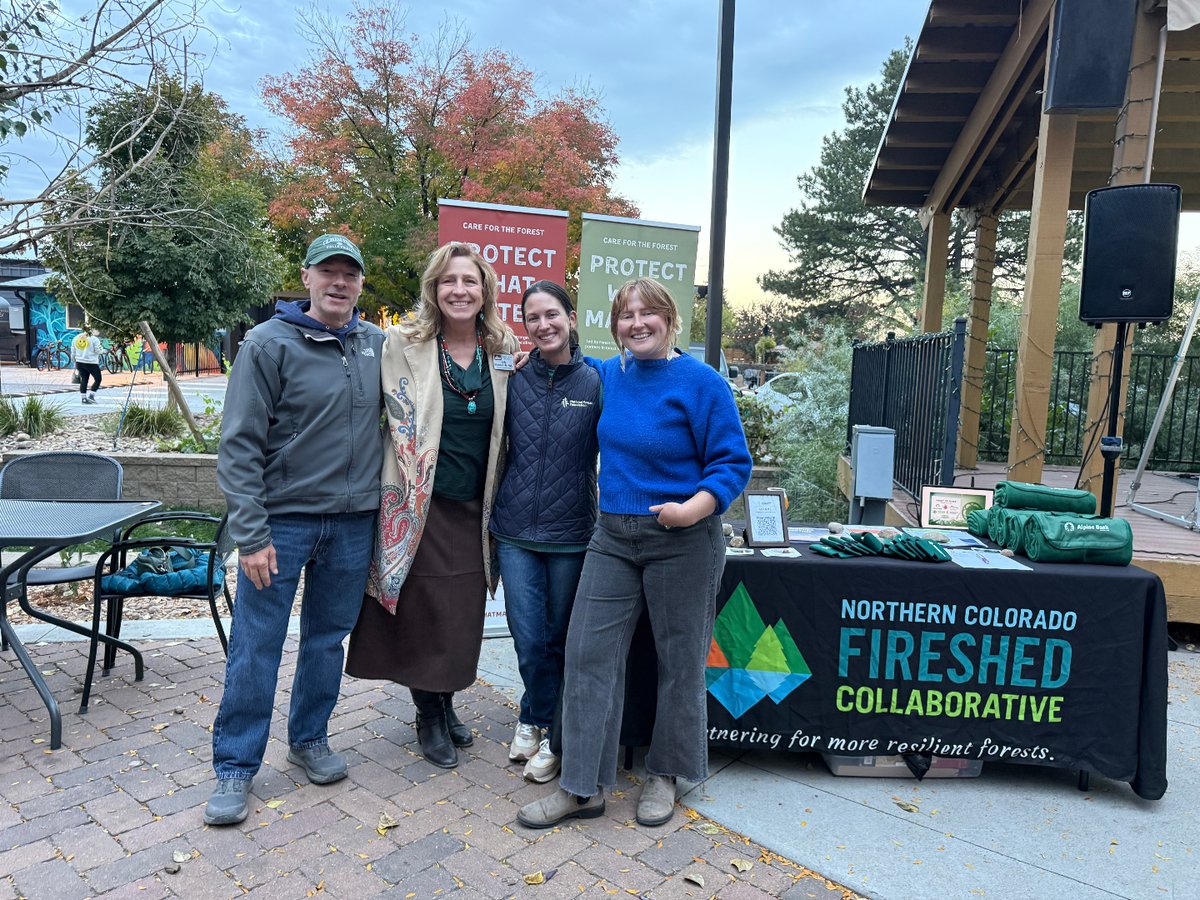 LarimerCounty's tweet photo. Larimer County Commissioner Jody Shadduck-McNally attended the Colorado Environmental Film Festival on Tuesday at Odell’s Brewing in Fort Collins and took a pic with the Coalition for the Poudre Watershed, Nat. Forsest Foundation, and NoCo Fireshed. https://t.co/kTWsD1j324
