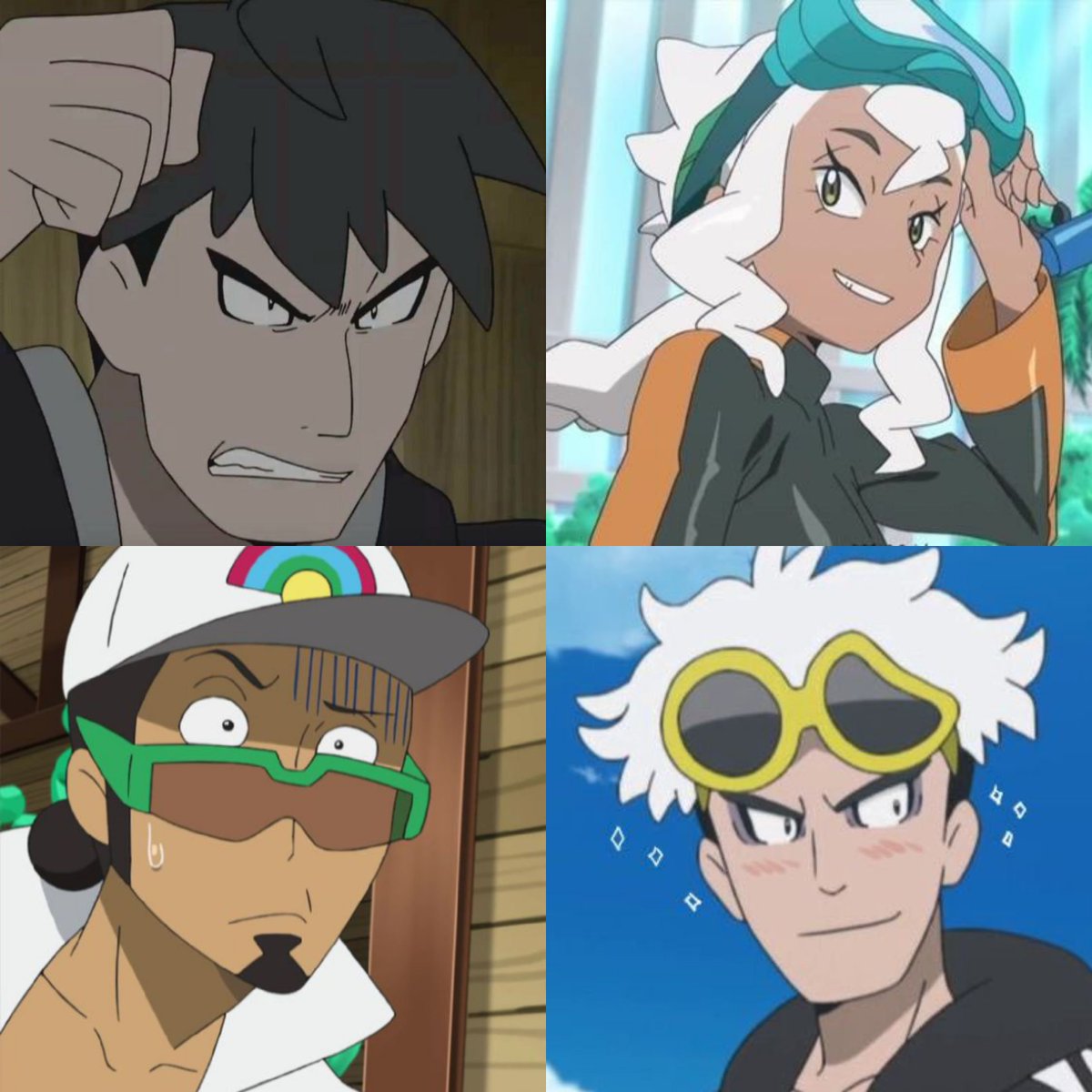 yampii_yt's tweet photo. Mi teoría es que Guzma sabe que a Kukui le gustan los de cabello blanco y por eso se pintó el cabello. 

¿Así o más gay? 😏✨️ 
#anipoke https://t.co/Uig9TU2tBF