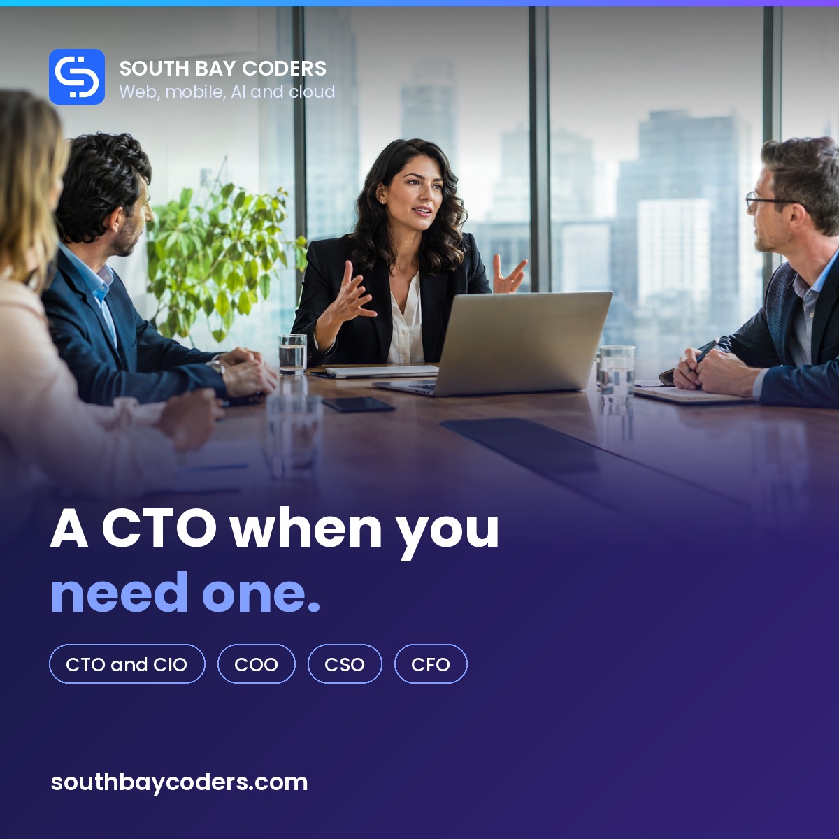 SouthBayCoder's tweet photo. Get experienced C-level leadership on demand: CTO, COO, CIO, CSO or CFO. South Bay Coders {CxO} as a Service brings strategy and oversight without a full-time hire.

https://t.co/JhTUyQpanj https://t.co/M4SCEMXABo
