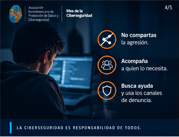 aipyc_org's tweet photo. Si presencias una agresión digital:

• No reenvíes el contenido.
• Apoya a quien está siendo agredido.
• Busca ayuda y reporta por el canal adecuado. https://t.co/LzMPXQaYBy
