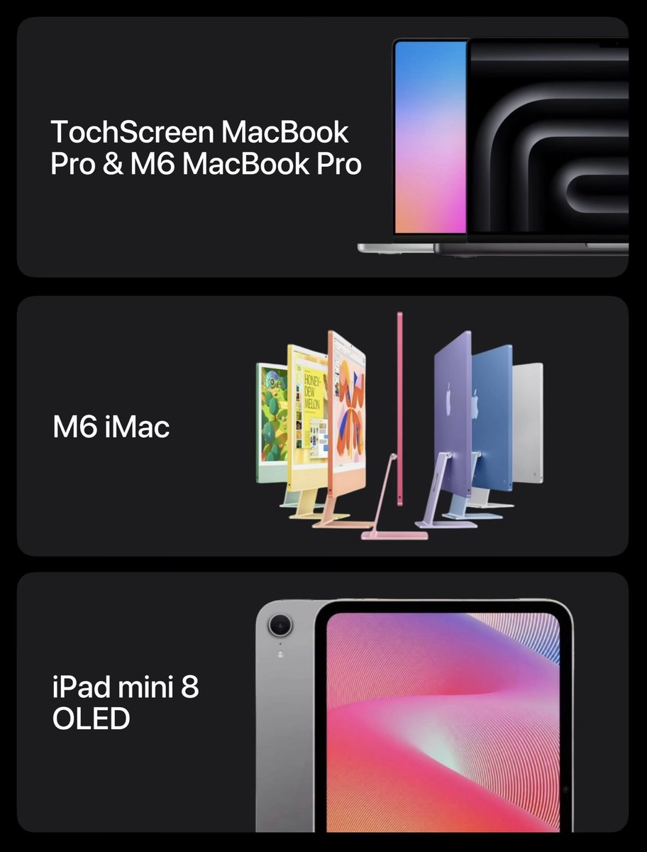 AppleKoded's tweet photo. Every product to expect next week👀 https://t.co/urq4ijRk4P