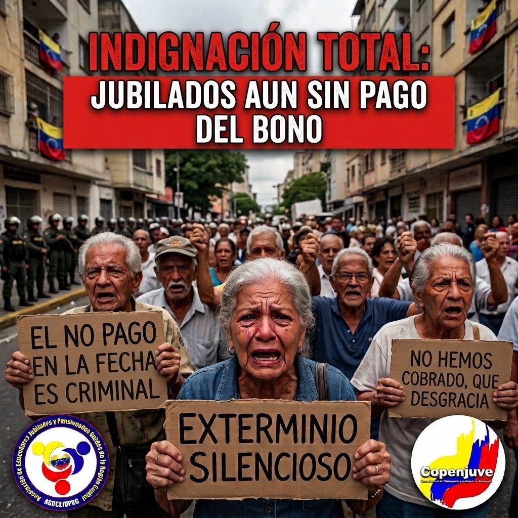 Asocejuprc's tweet photo. 🚨GOBIERNO CRIMINAL: AÚN NO HA PAGADO EL BONO A LOS JUBILADOS
Nos están matando de hambre. Ya no nos queda comida desde hace semanas y nos estamos quedando sin medicinas porque no tenemos cómo reponer nuestros tratamientos sin el pago del bono, que es el único ingreso que tenemos https://t.co/MsE2ntT5h1