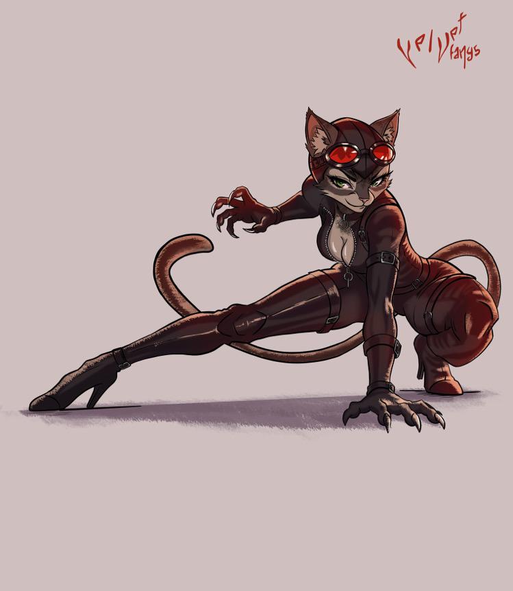 VelvetFangs77's tweet photo. Gotham's favorite bad kitty 🖤

#Catwoman #furry #OC #furryart https://t.co/fOJTkcJVb9