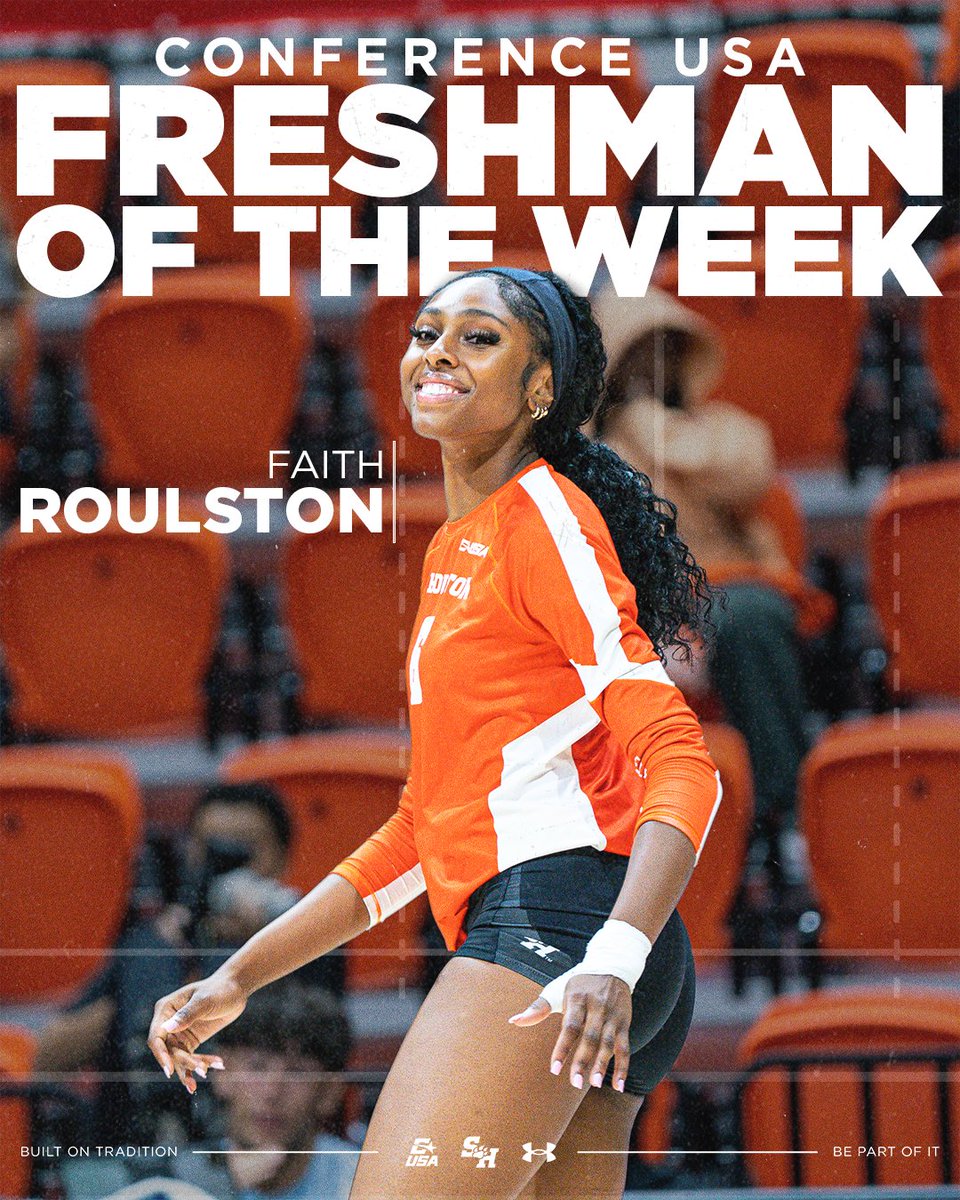 BearkatsVB's tweet photo. Making it look easy.
Faith Roulston earns Conference USA Freshman of the Week honors!
#EatEmUpKats | #BePartOfIt https://t.co/qTCLSZqyzW