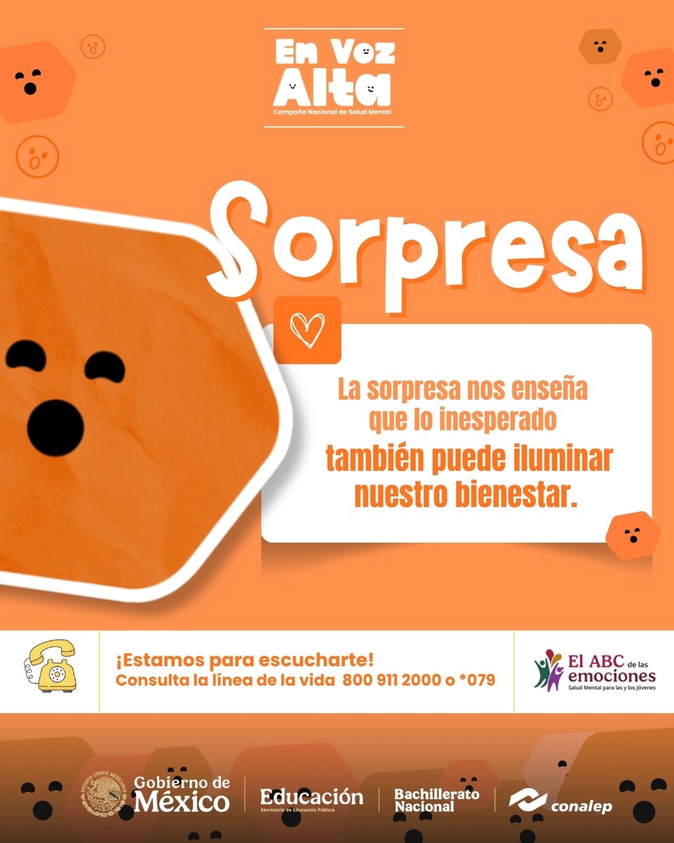CONALEP_Mex's tweet photo. La sorpresa es esa emoción ráfaga que llega sin tocar la puerta. Dura apenas unos segundos, pero lo que haces después es lo que realmente importa.

Completa esta frase: Mi cara cuando me entero de un cambio de planes de última hora es...

(Responde usando 3 emojis 😱🤯🫠) https://t.co/0NAVHEXVtc