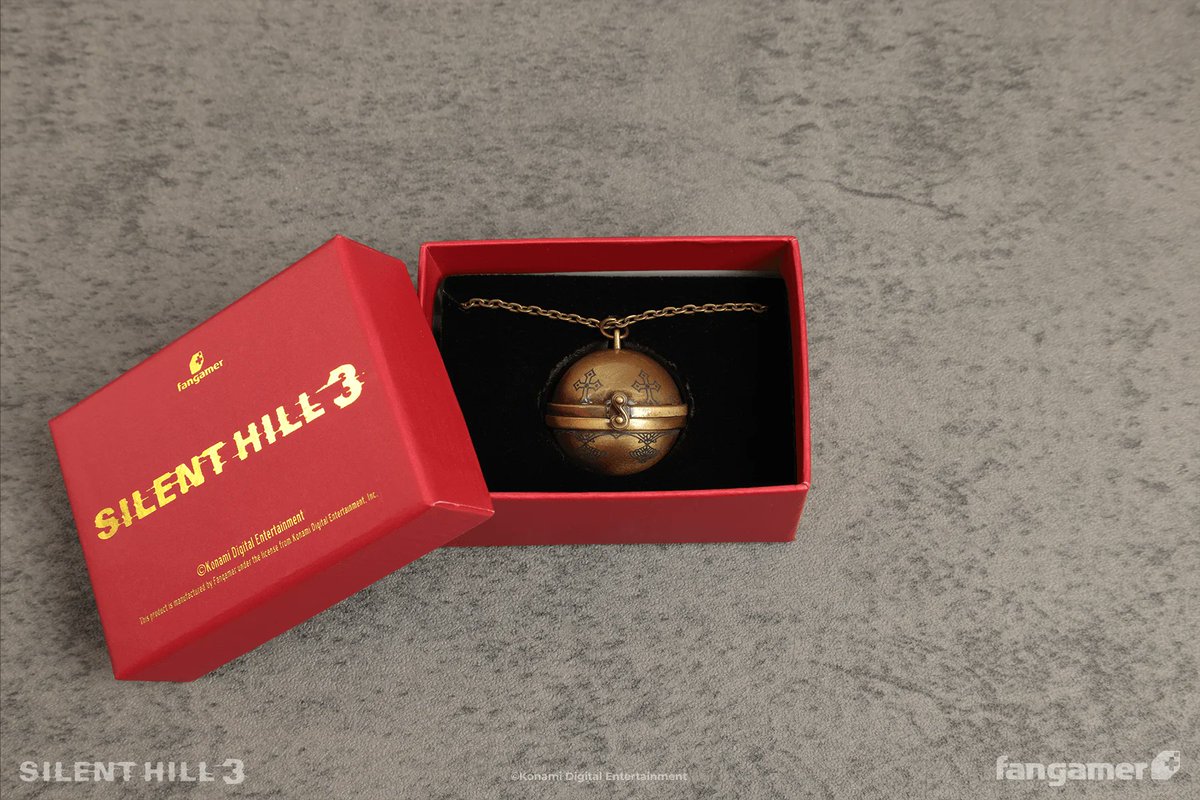 Fangamer's tweet photo. A closer look at the Aglaophotis Locket, one of two new items in our SILENT HILL collection: https://t.co/KaEf9PXcIM https://t.co/0vaYJrh5ND