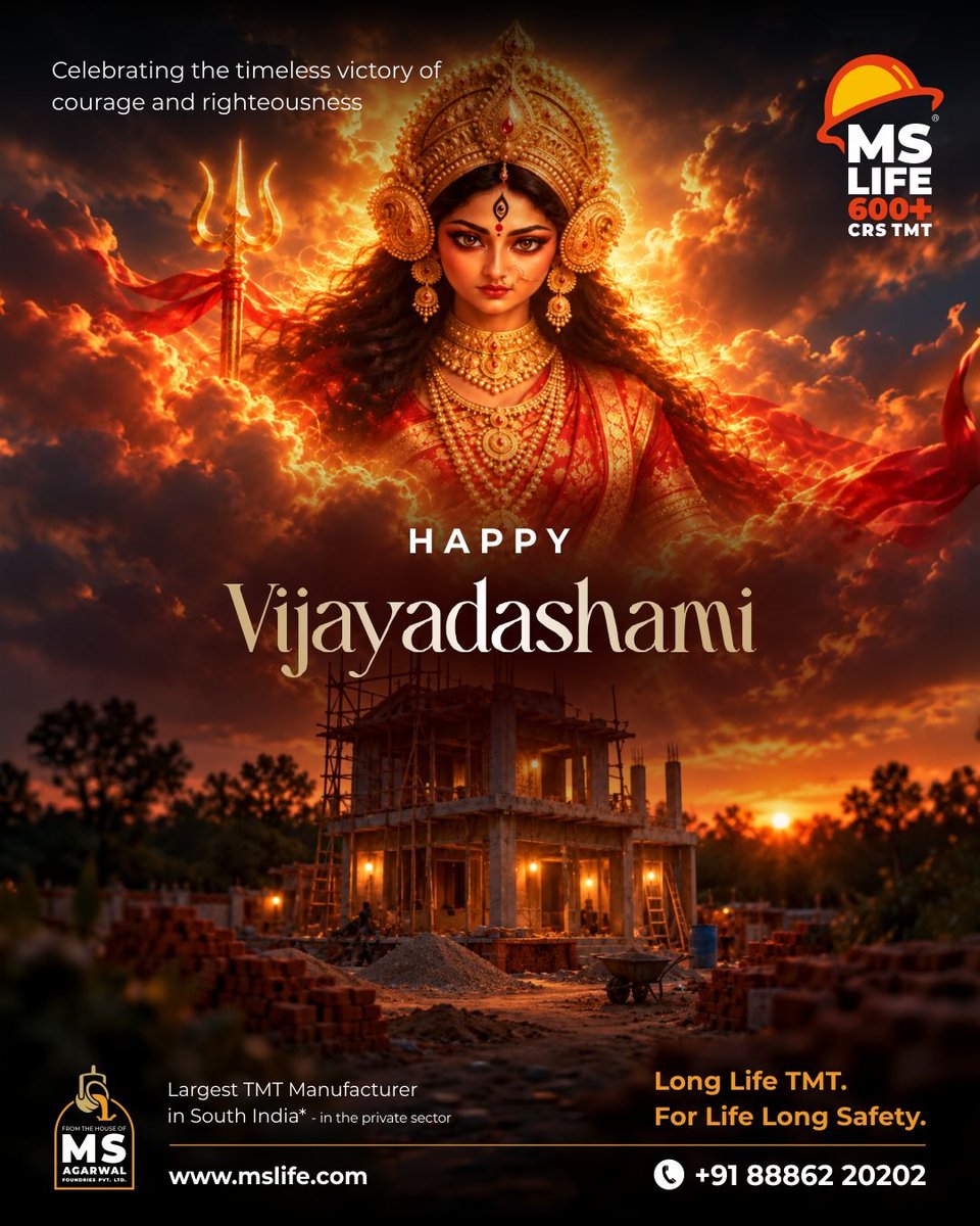 MSLife7's tweet photo. This Vijayadashami, may the triumph of good over evil remind us that true victory lies in having the wisdom and foresight to prepare for them.

Wishing you a blessed Vijayadashami! 🙏✨

#HappyVijayadashami #Vijayadashami #Dussehra #VictoryOverEvil #MSLife https://t.co/9MXMoVlpwY