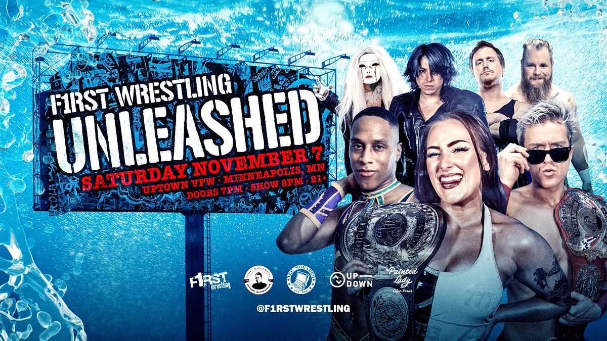 arikcannon's tweet photo. ⚠️@F1RSTWrestling: 𝑼𝑵𝑳𝑬𝑨𝑺𝑯𝑬𝑫⚠️

SATURDAY | November 7th
@UptownVFW | Minneapolis, MN
Doors 7pm | Show 8pm | 21+ Event

❗️GET YOUR TICKETS NOW❗️
🎟️ https://t.co/E5OSRtxywa https://t.co/oyxNeGkPAZ