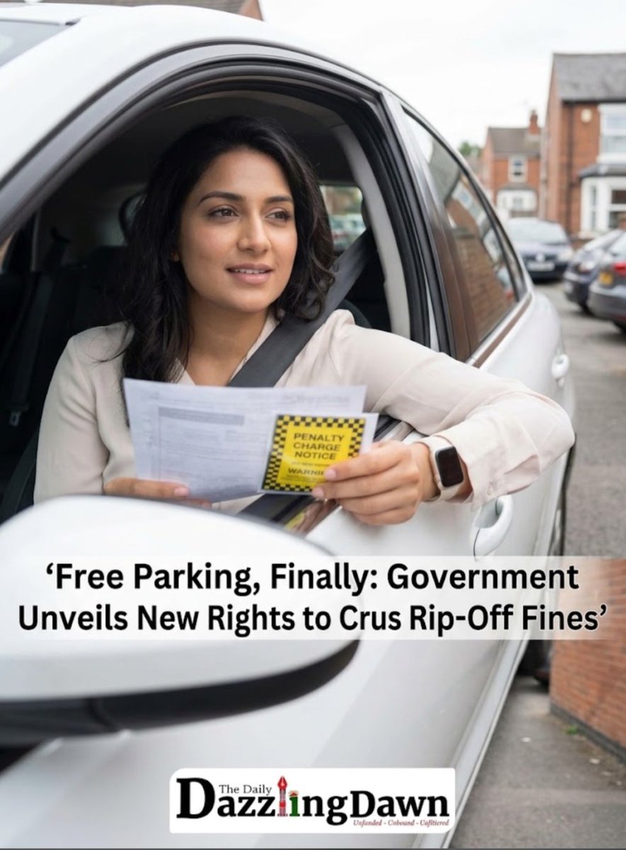 MunzerChowdhury's tweet photo. UK drivers get new rights, including 5-minute grace periods, capped appeals, and a £100 maximum charge. Read more: https://t.co/J0d5f2ftMi
Follow @DailyDazzlingDawn for verified updates.
#UKDrivers #ParkingFines #DailyDazzlingDawn https://t.co/JzM0BD7g0n