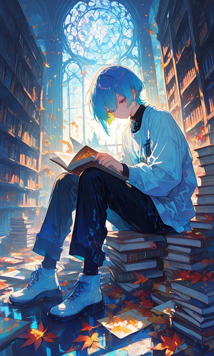 nanadark_72's tweet photo. 読書の秋ということで📚🍂🍁
#秋にまつわるイラストが見たい

#なな日和 https://t.co/RdBHWfxlqC
