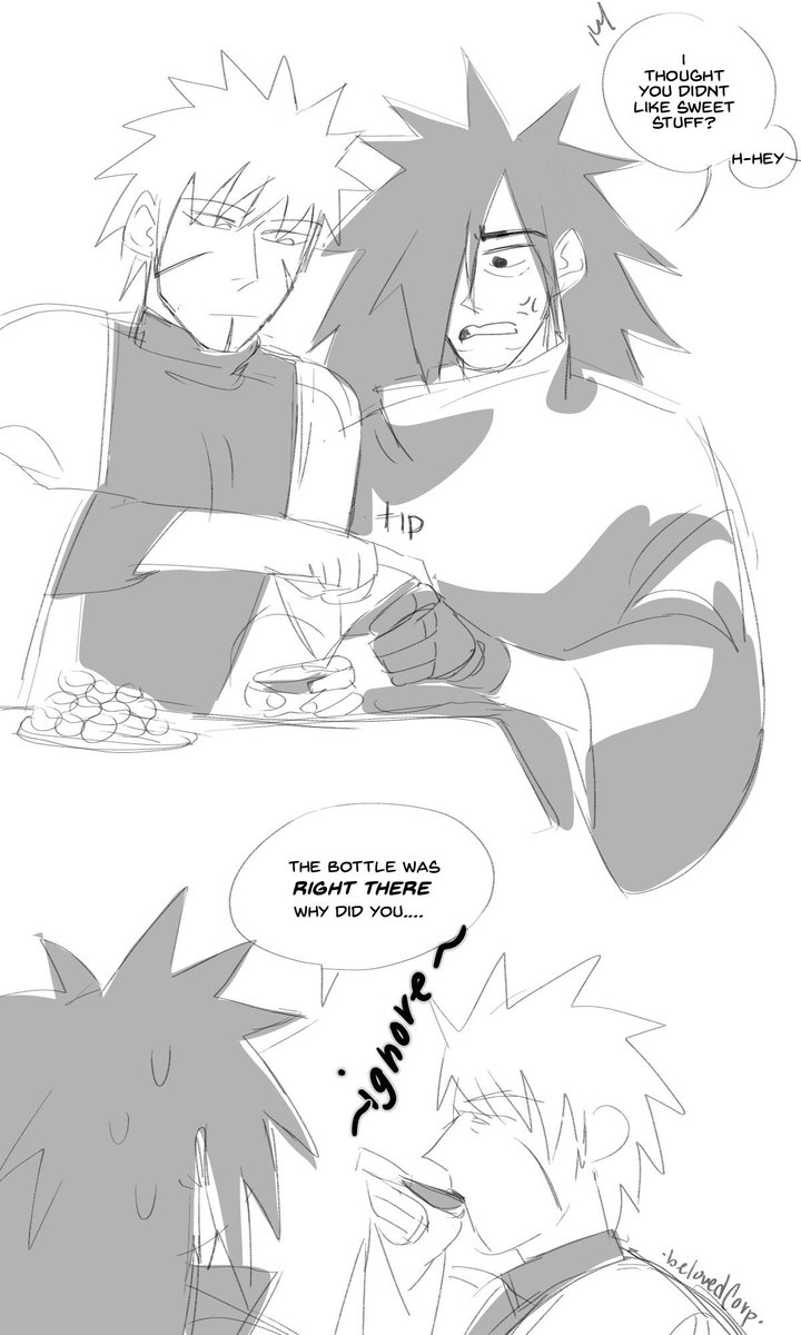 beloathedCorp's tweet photo. Bonding during peacetime with Hashirama's weird feral brother who goes crazy twice a year.

(That desk was grown out of the floor and was snapped right off) https://t.co/NvDvK9saQC