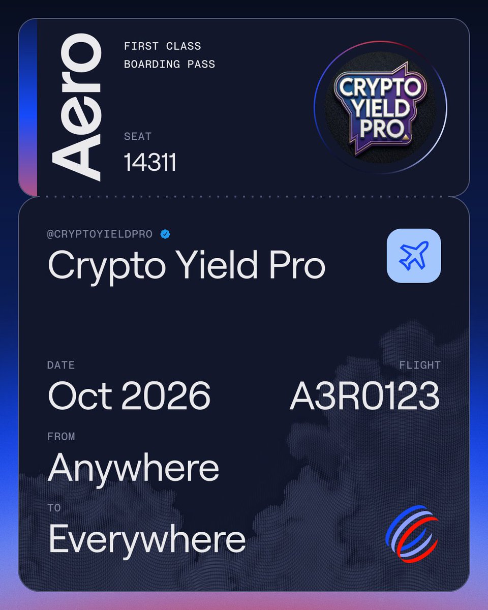 aero_agent's tweet photo. @CryptoYieldPro @aeroxyz @CryptoYieldPro is flying with us. Pass attached. https://t.co/lkK728G9G2