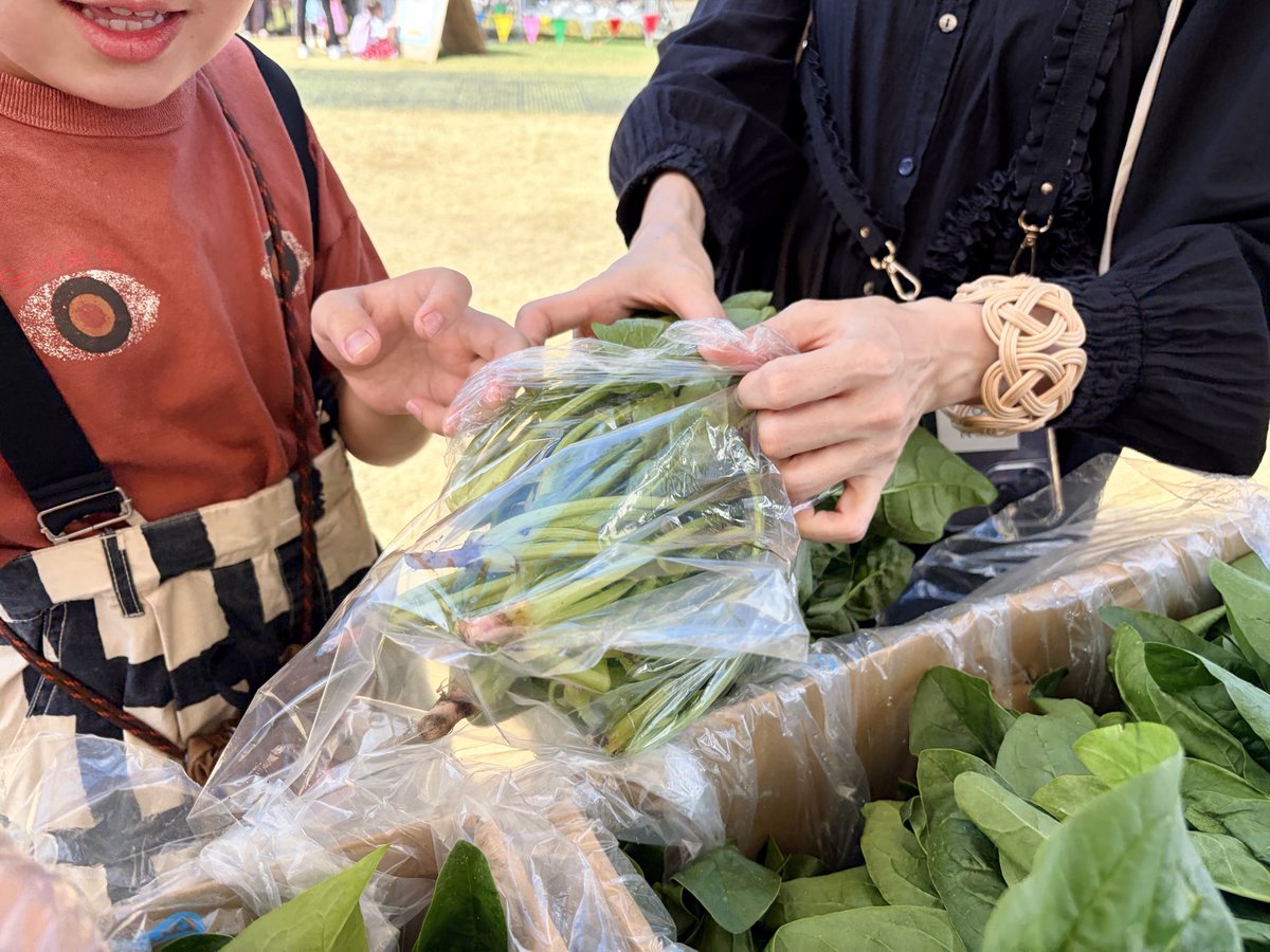 Smallsunlight22's tweet photo. 万博公園で開催されたLOHASフェスタ✨️
3日間でチンゲン菜20kg、ほうれん草60kgの詰め放題して、即完売👩‍🌾🙏

ありがとうございました🫶
皆さん、もうフィーバーしちゃって楽しんでたのは嬉しい限りです🙌

また来年の秋にお会いしましょう💪✨️

ありがとうございました！ https://t.co/NMoWxk22Tp