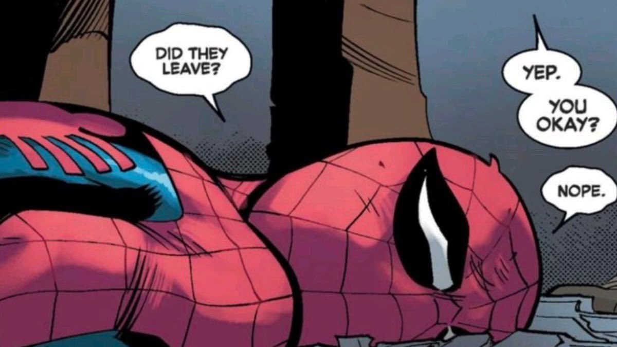 TinglingSensess's tweet photo. Been back literally one day and I’m already exhausted of everything.

Just another day in the life of Spider-Man. https://t.co/jOJvyFnMeP
