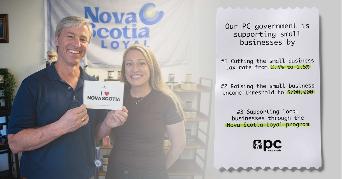 nspc's tweet photo. Today we celebrate the start of Small Business week! Small businesses are the backbone of our communities. This Small Business Week, we’re focused on helping them grow here at home.

When small businesses thrive, we build Nova Scotia and protect our future. https://t.co/dnyWi56Tag