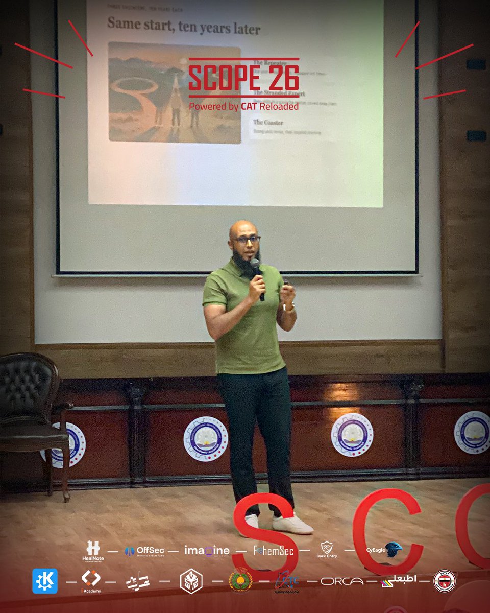 CATReloaded's tweet photo. برؤية استراتيجية وخبرة عميقة، أخذنا المهندس
محمد عبد الوهاب في رحلةٍ ملهمة غطى فيها أبرز الرؤى القيادية والاستراتيجيات التقنية المتقدمة
#Scope26
#CATReloded https://t.co/RtPmhoq5Bi