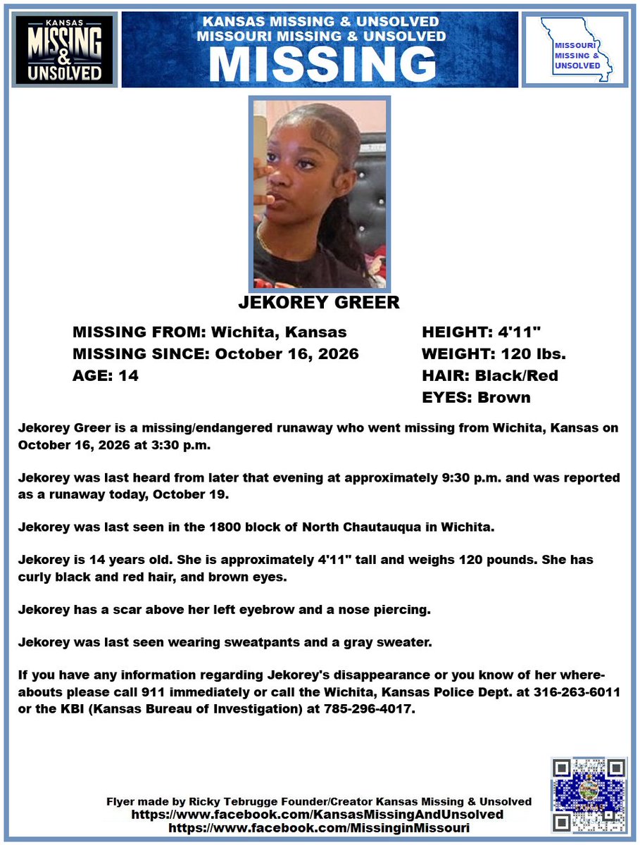 KansasMissing's tweet photo. #MISSINGPERSON #MISSING PLEASE SHARE/PRINT/POST!!! JEKOREY GREER (WICHITA, KANSAS)!!!

#KansasMissing
#KansasMissingPerson
#MissingInKS
#MissingInKansas
#MissingKansan
#Wichita
#Kansas 
@AnnetteLawless https://t.co/VsgNOt0j4r