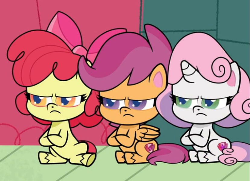 emhxxxx's tweet photo. The Pony Life Cutie Mark Crusaders and Eeyore and all his female companions are angry at Josh Haber for what he did to My Little Pony: Friendship Is Magic (seasons 8–9) https://t.co/EB63m6UIqd